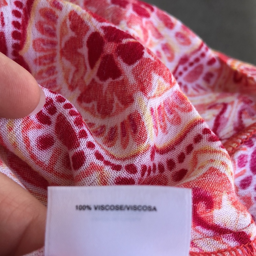 NWOT - PAPPAGALLO 100% Viscose Boho Top - Picture 7 of 8